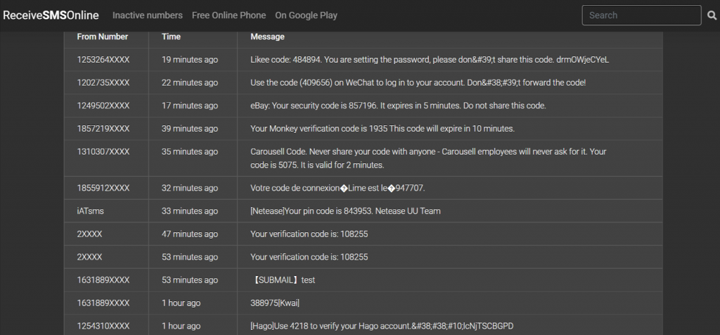 Receive SMS Online | Instantly Receive SMS Online