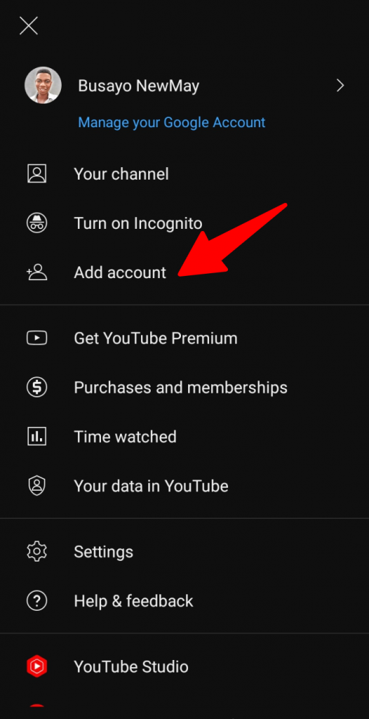 Now Click on Add Account