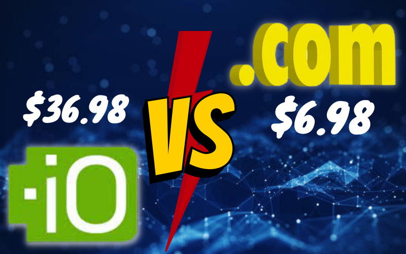 .com vs .io Domain Name Similarities & Differences